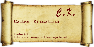Czibor Krisztina névjegykártya