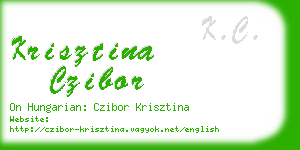 krisztina czibor business card